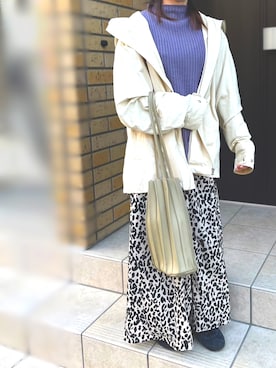 「DISCOAT（ディスコート）のアイテム（ナイロンジャケット）」を使った、utaさん（レディース・147cm）の秋コーディネート