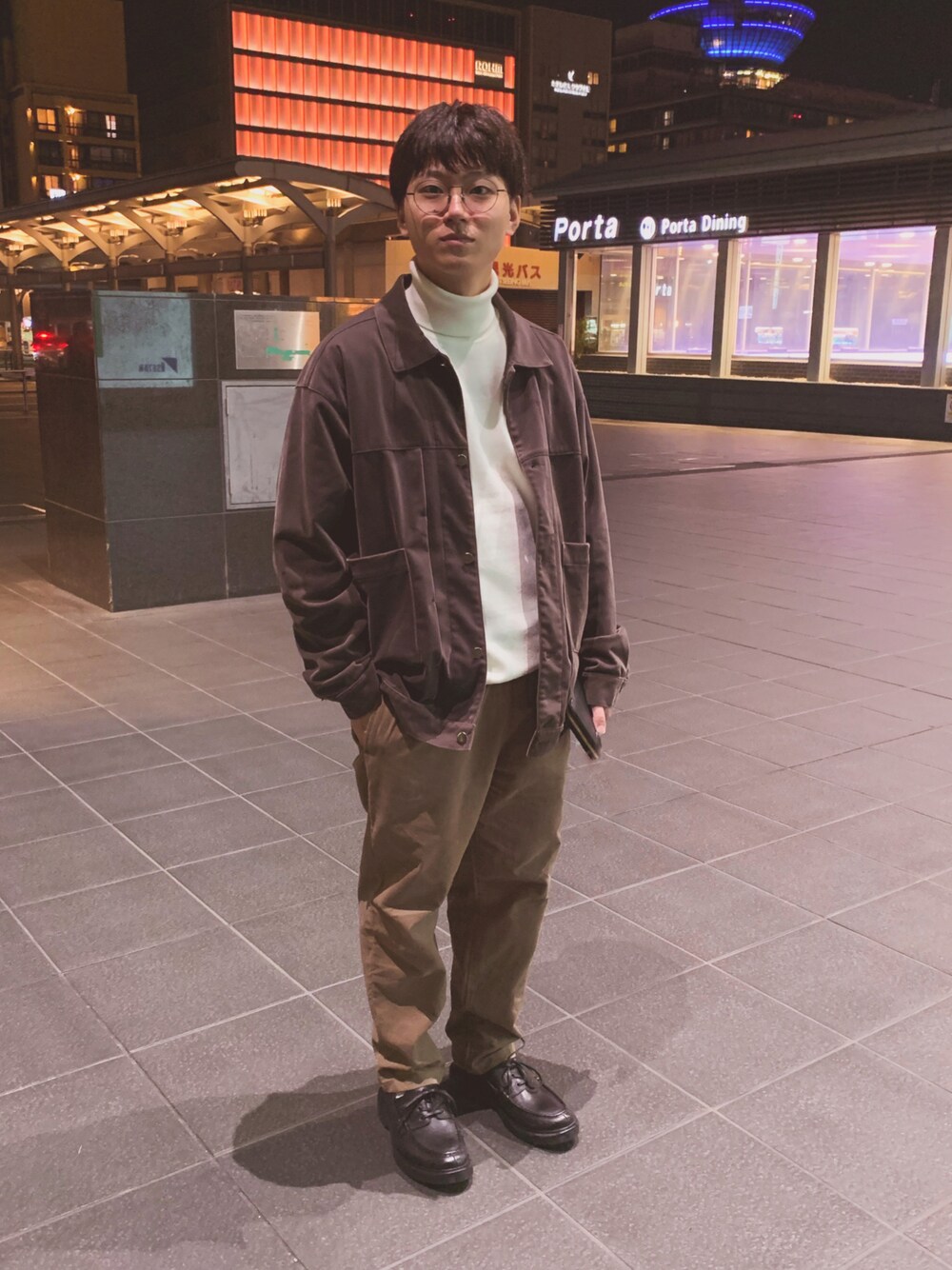 「秋冬、大人カジュアル、秋コーデ、プチプラ、メンズライク、未来のWEARISTAプロジェクト」｜「GUのアイテム（ローファー、ブラック系）」を使った、00minonさん（メンズ・167cm）の秋コーディネートの1枚目の写真