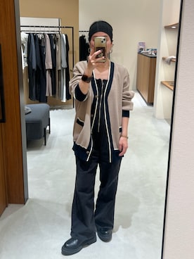 「アイテム（オールインワン・サロペット）」を使った、Loungedress_yamakawaさん（レディース・153cm）の冬コーディネート