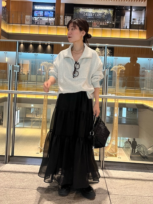 セール】オーガンジーティアードスカート（スカート）｜LOUNGEDRESS