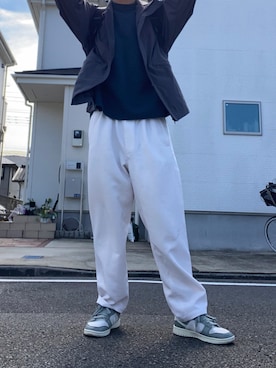 「WYM LIDNM（ウィム バイ リドム）のMILANO RIB HEAVY WEIGHT PO KNIT（ニット/セーター）」を使った、発展途上大学生さん（メンズ・182cm）の秋コーディネート