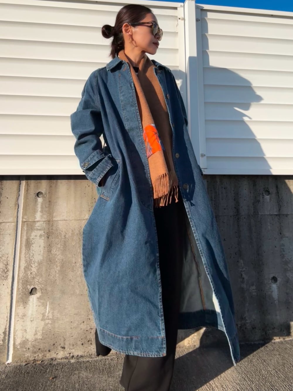 H＆M デニム トレンチコート Mサイズ 26e365e16378c7c6a3002c971035d1