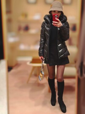 「FENDI（フェンディ）のアイテム」を使った、RINA.さん（レディース・150cm）の冬コーディネート