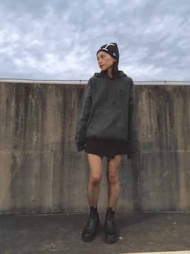 「CELINE（セリーヌ）のアイテム（ブーツ）」を使った、RINA.さん（レディース・150cm）の秋コーディネート