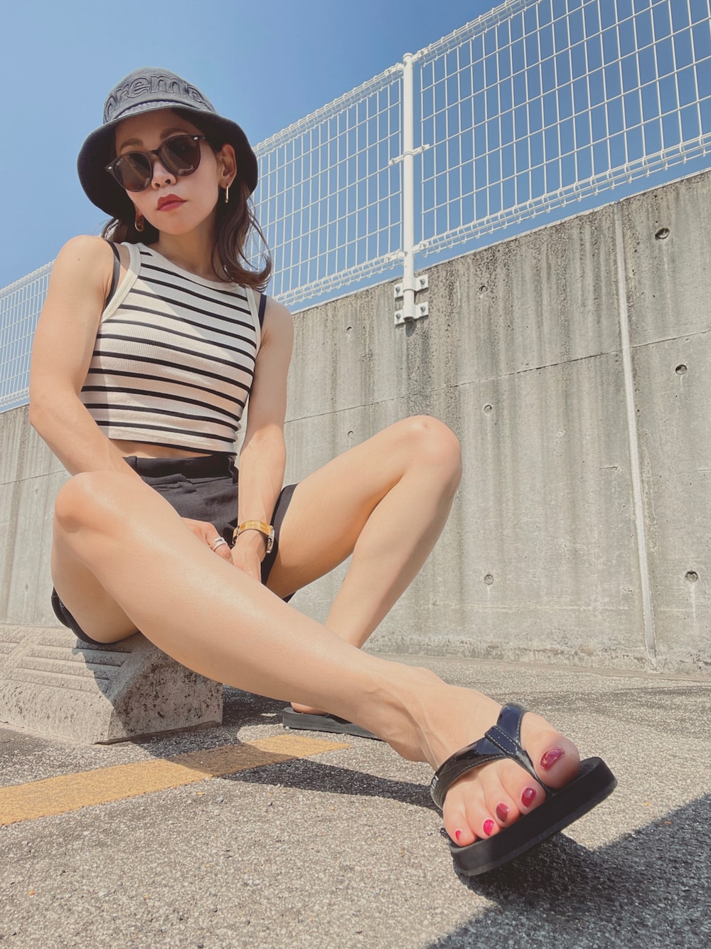 ♡ PRADA プラダ ビーチ 差し置い サンダル 6 1/2 ♡ 