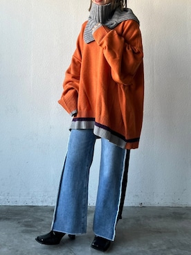 「アイテム（ネックウォーマー/スヌード）」を使った、CASANE/カサネさん（レディース・152cm）の冬コーディネート