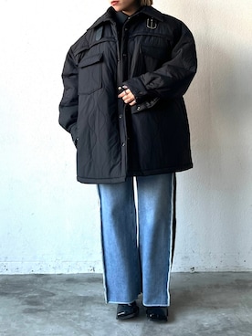 「チュニック」｜「アイテム（ブルゾン）」を使った、CASANE/カサネさん（レディース・152cm）の冬コーディネート