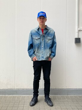 「DANKE SCHON（ダンケシェーン）のアイテム（デニムジャケット）」を使った、06さん（メンズ・179cm）の春コーディネート