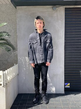 「DANKE SCHON（ダンケシェーン）のアイテム（デニムジャケット）」を使った、06さん（メンズ・179cm）の冬コーディネート