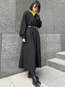 「Lui's（ルイス）のアイテム（ワンピース/ドレス）」を使った、Reina Narazakiさん（レディース・170cm）の冬コーディネート