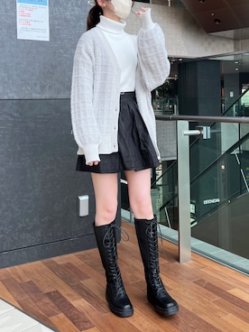 「ロングカーディガン」｜ひよりさん（レディース・160cm・20代）の冬コーディネート
