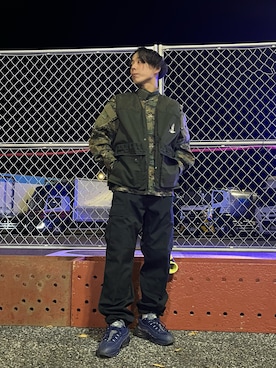 「AIR MAX」｜「アイテム（ミリタリージャケット）」を使った、raccoon_doggさん（メンズ・171cm）の秋コーディネート