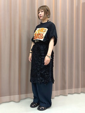 「アイテム（スラックス）」を使った、ちかこさん（レディース・158cm）の夏コーディネート