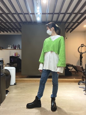 「骨格診断ナチュラル」｜ちゃんちーさん（レディース・167cm）の冬コーディネート