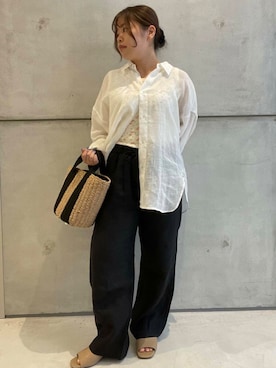 「綺麗めコーデ」｜「アイテム（サンダル）」を使った、マリさん（レディース・148cm）の夏コーディネート