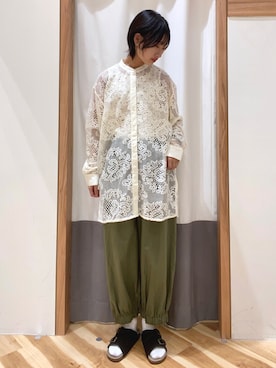 「ベルトサンダル」｜ゆささん（レディース・156cm）の春コーディネート