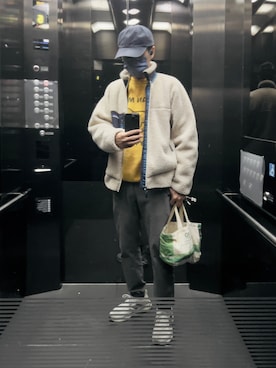 「patagonia」｜「アイテム（スウェット）」を使った、jackchi0718さん（メンズ・170cm）の冬コーディネート