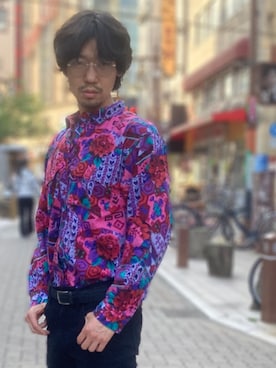 「roshell（ロシェル）のアイテム（パンツ）」を使った、のく坊さん（メンズ・172cm）の夏コーディネート