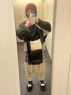 「Re:make（リメイク）のアイテム（スウェット）」を使った、kou198402さん（メンズ・160cm）の秋コーディネート