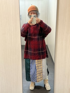 「無（ム）のアイテム（ハンチング/ベレー帽）」を使った、kou198402さん（メンズ・160cm）の春コーディネート
