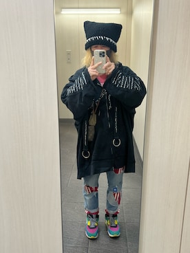 「アイテム（帽子）」を使った、kou198402さん（メンズ・160cm）の冬コーディネート