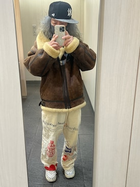 「NEW ERA（ニューエラ）のアイテム（キャップ、ブラック系）」を使った、kou198402さん（メンズ・160cm）の春コーディネート