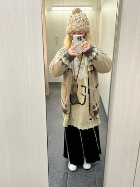 「アイテム（ニットキャップ/ビーニー）」を使った、kou198402さん（メンズ・160cm・40代）の冬コーディネート