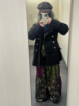 「VINTAGE（ヴィンテージ）のアイテム（その他アウター、ブラウン系）」を使った、kou198402さん（メンズ・160cm）の春コーディネート