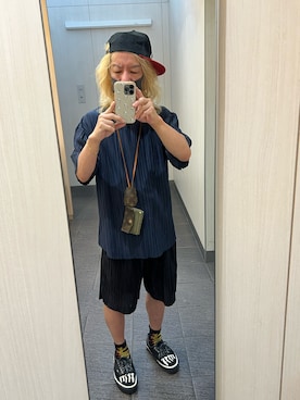 「アイテム（スリッポン）」を使った、kou198402さん（メンズ・160cm）の夏コーディネート