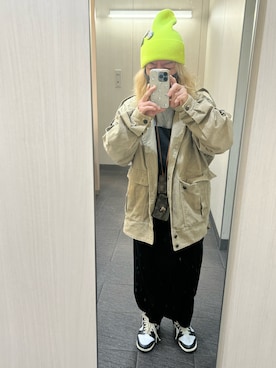 「アイテム（ニットキャップ/ビーニー）」を使った、kou198402さん（メンズ・160cm）の冬コーディネート