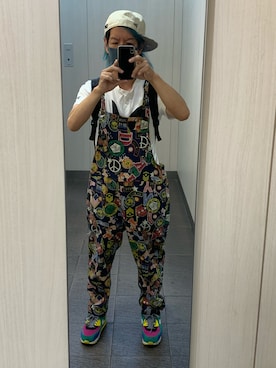 「no brand（ノーブランド）のアイテム（サロペット/オーバーオール）」を使った、kou198402さん（メンズ・160cm）の秋コーディネート
