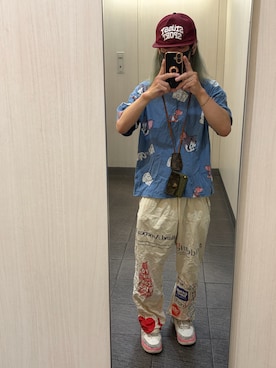 「NIKE（ナイキ）のアイテム（スニーカー、ホワイト系）」を使った、kou198402さん（メンズ・160cm）の夏コーディネート