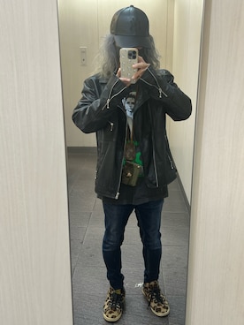 「NEW ERA（ニューエラ）のアイテム（キャップ、ブラック系）」を使った、kou198402さん（メンズ・160cm）の春コーディネート