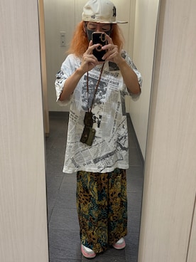 「NEW ERA（ニューエラ）のアイテム（キャップ、ホワイト系）」を使った、kou198402さん（メンズ・160cm）の秋コーディネート