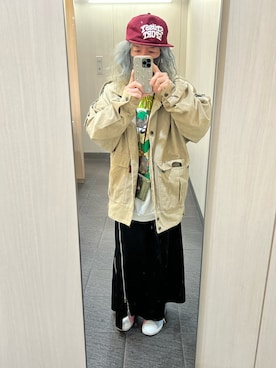 「UESDのアイテム（その他アウター、ベージュ系）」を使った、kou198402さん（メンズ・160cm）の春コーディネート