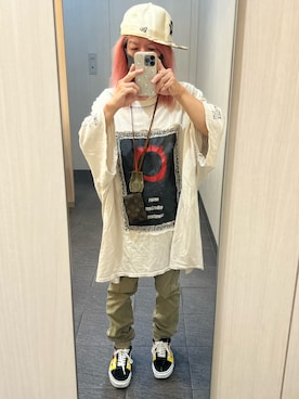 「アイテム（カーゴパンツ）」を使った、kou198402さん（メンズ・160cm）の夏コーディネート
