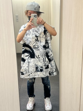 「MM6 Maison Margiela（ｴﾑｴﾑｼｯｸｽ ﾒｿﾞﾝ ﾏﾙｼﾞｪﾗ）のアイテム（トップス）」を使った、kou198402さん（メンズ・160cm）の夏コーディネート