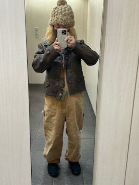 「アイテム（サロペット/オーバーオール）」を使った、kou198402さん（メンズ・160cm）の冬コーディネート