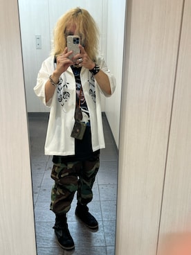「アイテム（カーゴパンツ）」を使った、kou198402さん（メンズ・160cm・40代）の夏コーディネート