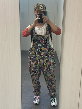 「no brand（ノーブランド）のアイテム（サロペット/オーバーオール）」を使った、kou198402さん（メンズ・160cm）の秋コーディネート
