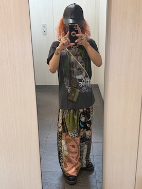 「NEW ERA（ニューエラ）のアイテム（キャップ、ブラック系）」を使った、kou198402さん（メンズ・160cm）の夏コーディネート