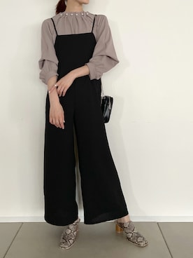 「prose verse（プロズヴェール）のアイテム（サロペット/オーバーオール）」を使った、Shiiiさん（レディース・162cm）の夏コーディネート