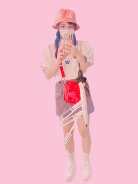 「WC（ダブル シー）のアイテム（キャミソール）」を使った、ruuuuunoaさん（レディース・165cm）の夏コーディネート