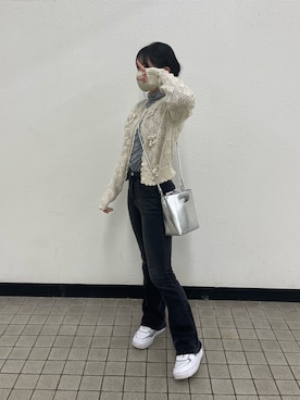 「NIKE（ナイキ）のナイキ エア フォース 1 PLT.AF.ORM ウィメンズシューズ / Nike Air Force 1 PLT.AF.ORM Women's Shoes＜22-29cm 展開＞（スニーカー）」を使った、はにーますたーどさん（レディース・155cm）の夏コーディネート