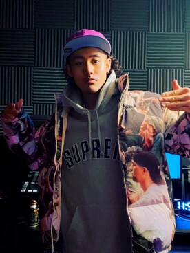 Supreme シュプリーム のキャップ パープル系 を使った人気ファッションコーディネート 髪型 2ブロック Wear Supreme シュプリーム のキャップ パープル系 を使った人気ファッションコーディネート 髪型 2ブロック Wear