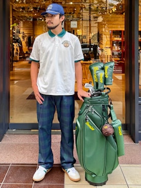 「アイテム（ゴルフグッズ）」を使った、BEAMS GOLFさん（メンズ・173cm）の秋コーディネート