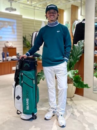 BEAMSGOLF キャディバッグ ホワイト/グリーン BEAMSGOLF - BEAMS GOLF ビームスゴルフ キャディバッグ
