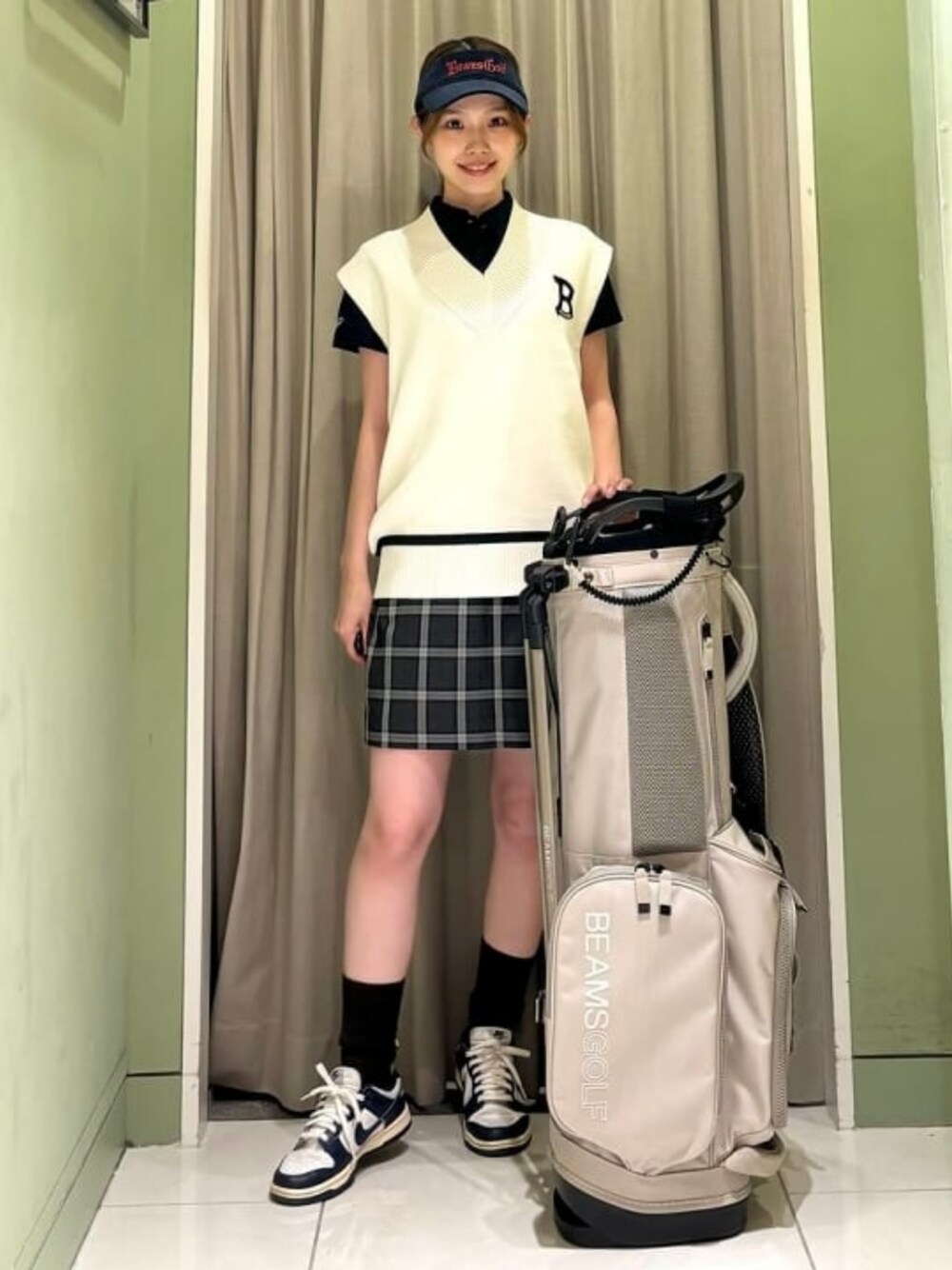 BEAMS GOLF(BEAMS GOLF)｜BEAMS GOLFのベストを使ったコーディネート