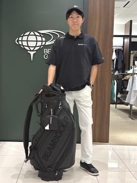 「BEAMS GOLF（ビームスゴルフ）のアイテム」を使った、BEAMS GOLFさん（メンズ・178cm）の夏コーディネート