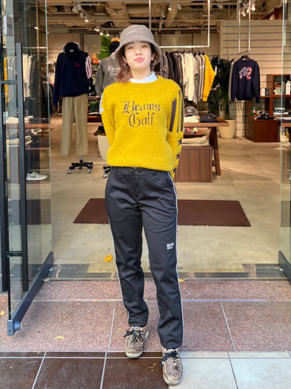 BEAMS GOLF セーター Mサイズ ホワイト/イエロー 82150037647_D_11.jpg